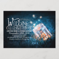 Romantique rustique mason jarre & lucioles mariage