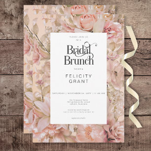 Invitation Romantique Rustique rose & blanc Floral Bridal Bru