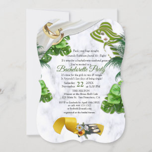 Invitation Romantique Tropical Bachelorette Party