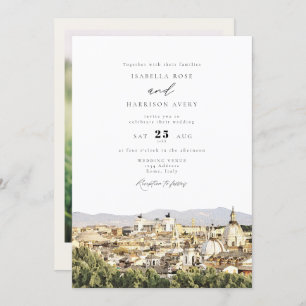 Invitation ROME Italie Skyline Destination Mariage