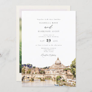Invitation ROME Italie Skyline Destination Mariage