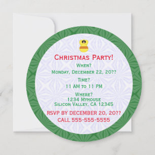 Invitation Rond personnalisé de Noël avec ange du Vietnam du