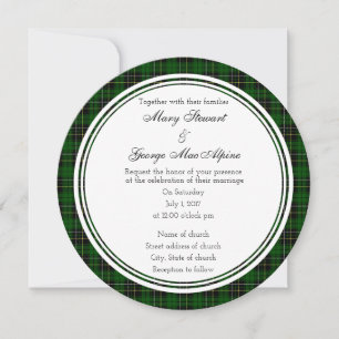 Invitation ronde de Mariages écossais MacAlpine