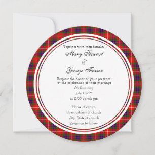 Invitation ronde des Mariages écossais Fraser