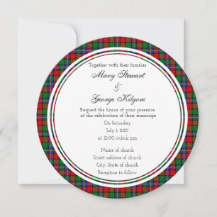 Invitation ronde du Mariage écossais Kilgore