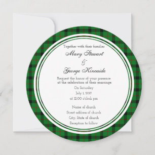 Invitation ronde du Mariage écossais Kincaide
