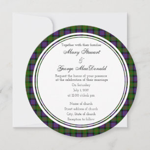 Invitation ronde du Mariage écossais MacDonald