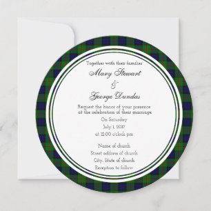 Invitation ronde Mariage écossaise Dundas
