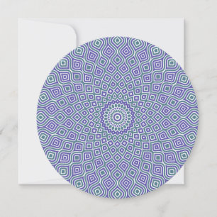 Invitation ronde Mosaic de Whirlpool en bleu