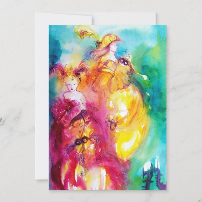 Invitation RONDO À LAGOON, Sweet sixteen Masquerade Party (Devant)