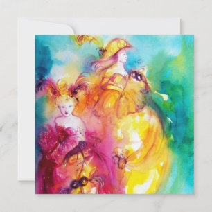 Invitation RONDO IN LAGOON, Sweet sixteen Masquerade Party Ro