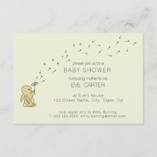 Invitation Roo Bunny - Dandelion souhaite le Baby shower