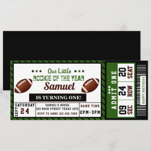 Invitation Roockie de football américain de l'année Anniversa