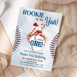 Invitation Rookie de l'année Baseball 1er anniversaire