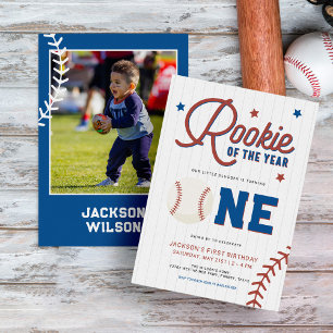 Invitation Rookie de l'année Baseball 1er anniversaire fête
