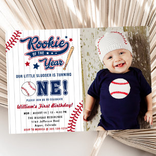Invitation Rookie de l'année Baseball premier 1er anniversair