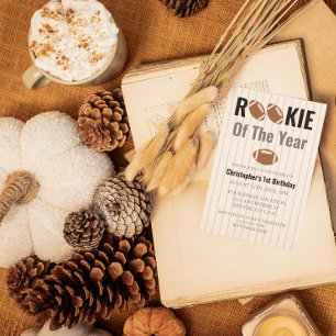 Invitation Rookie De L'Année Football 1Er Anniversaire