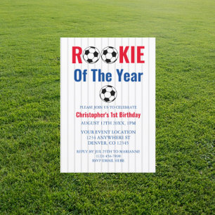 Invitation Rookie De L'Année Football 1er Anniversaire
