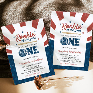 Invitation Rookie de l'année Premier anniversaire de la fête