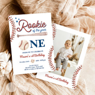 Invitation Rookie of the Year 1st Sport Boy Baseball Annivers