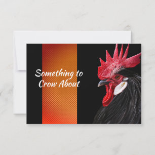 Invitation Rooster Surprise Anniversaire de fête Poulet Noir