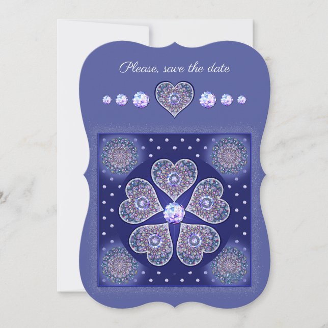 Invitation Rosace bleue (Devant)