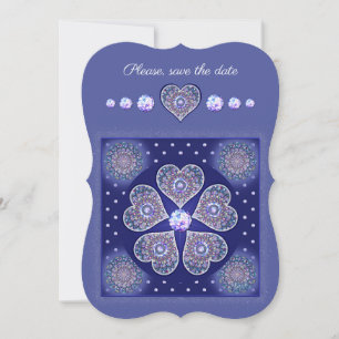 Invitation Rosace bleue
