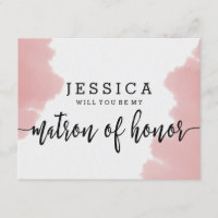 Rose aquarelle Veux-tu être ma dame d'honneur