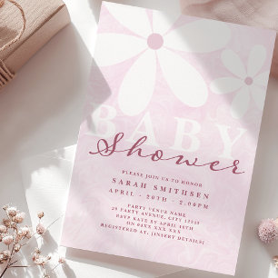 Invitation Rose Baby shower Faisy