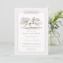 Rose Bébé Va Baby Go Derby Baby Shower Élégant Cla