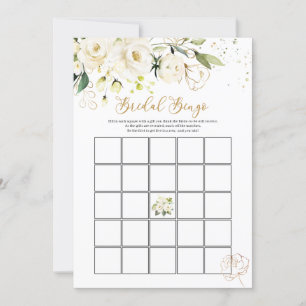 Invitation Rose Blanche Bingo de mariage/Qui connaît le mieux