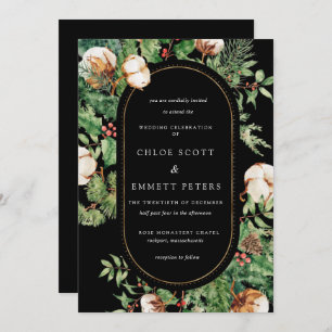 Invitation Rose blanche Floral Botanique Mariage Rustic Invit