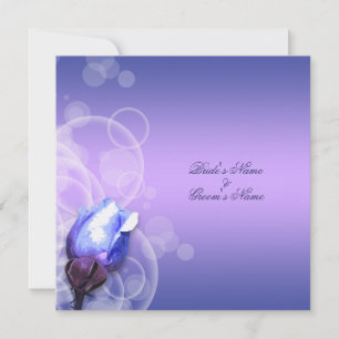Invitation rose bleu vintage ancien mariage imaginaire