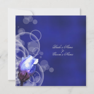 Invitation rose bleue vintage mariage antique fantaisie