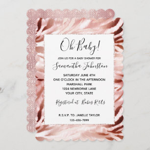 Invitation Rose Blush Pink Zebra