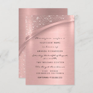 Invitation Rose Blush Spark Parties scintillant mariée Sweet