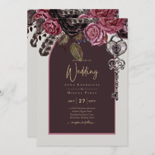Invitation ROSE BOTHIQUE Bourgogne Mariage de automne