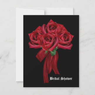 Invitation Rose Bouquet Fête des mariées gothique