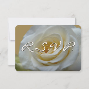 Invitation rose Carte RSVP Rose blanche personnali