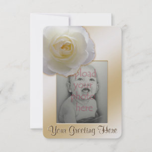 Invitation rose Carte RSVP Rose blanche personnali