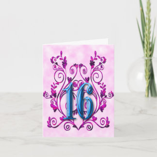 Invitation Rose chaud et Turquoise sucré 16 Anniversaire RSVP