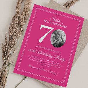 Invitation Rose Chaud Fête d'anniversaire élégante surprise