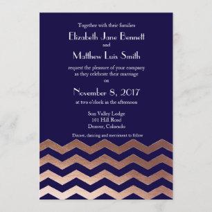 Invitation rose chic bilingue de mariage de