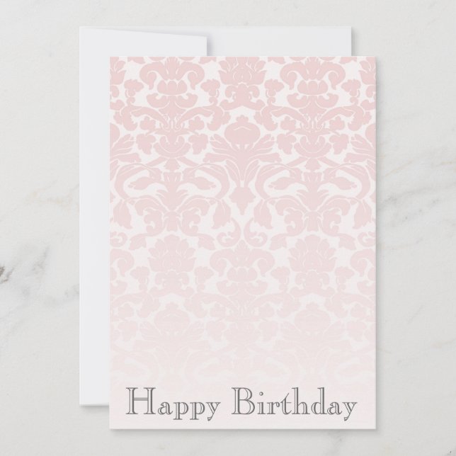 Invitation rose chic simple d'anniversaire de (Devant)