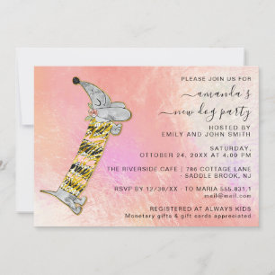 Invitation Rose Chien Mignon Nouvelle Maison Pour Chien Fête