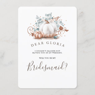 Invitation Rose Citrouille or Mariage de automne Bridesmaid P