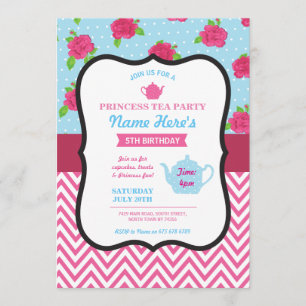 Invitation rose d'anniversaire d'Alice de