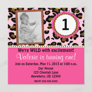 Invitation rose d'anniversaire de filles