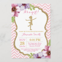 Rose de baby shower de ballerine et parties