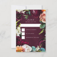 Rose de Bourgogne Ranunculus Wedding RSVP